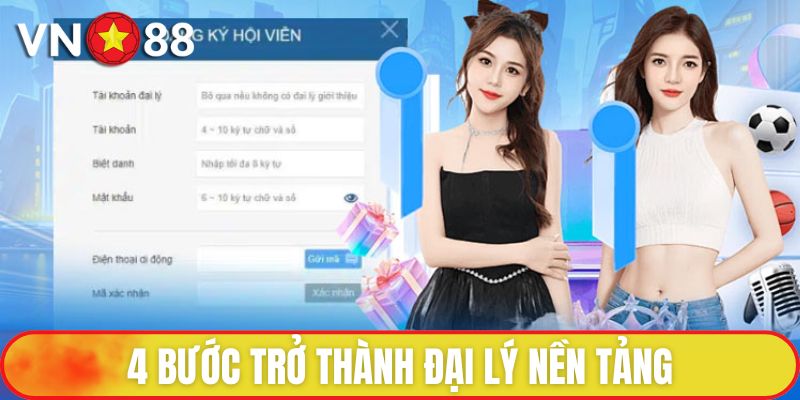 Đại Lý VN88 - Tham Gia Chơi Vui Nhận Hoa Hồng Hấp Dẫn 4 4 bước trở thành đại lý nền tảng
