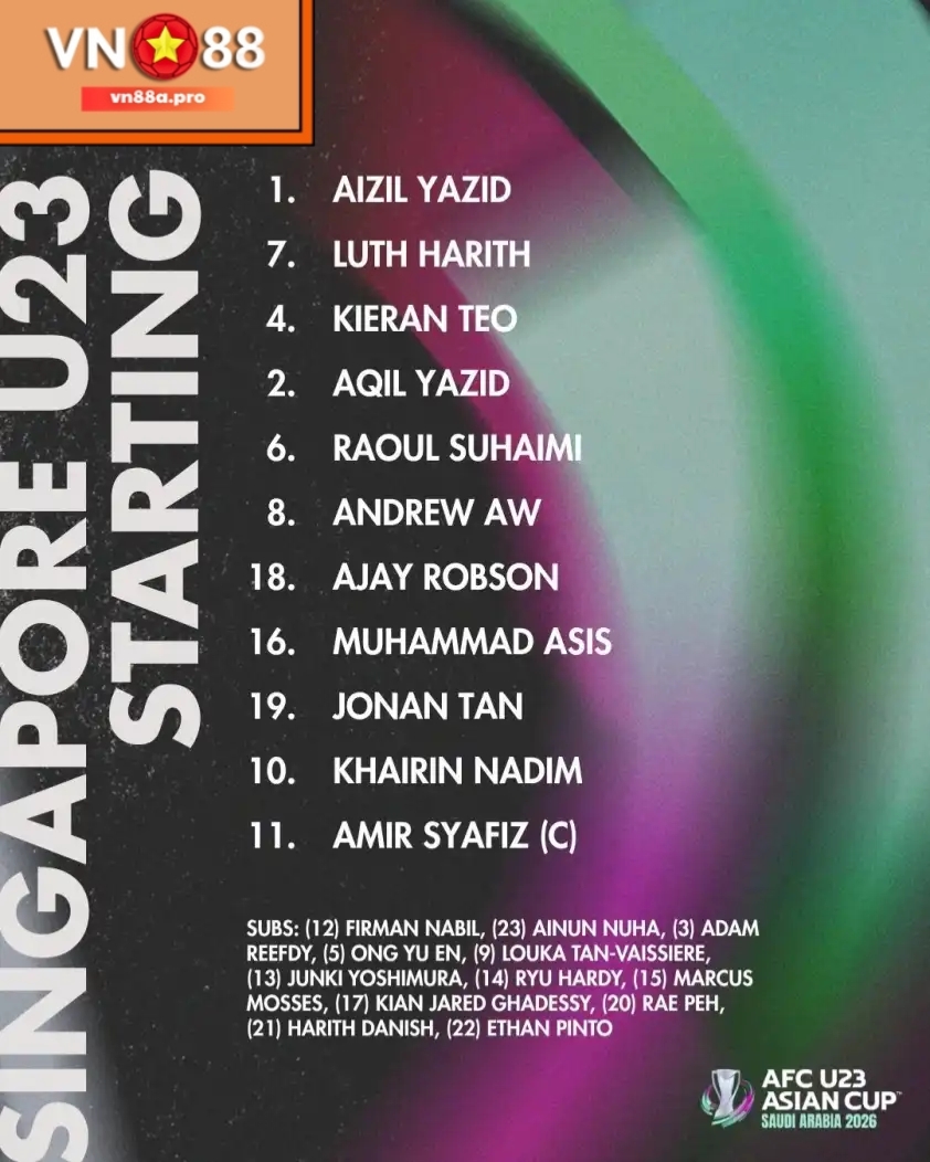U23 Việt Nam Giành Chiến Thắng 1-0 Trước Tuyển U23 Singapore 7 Đội Hình Xuất Phát U23 Singapore